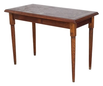 French Provincial Carved Oak Side Table