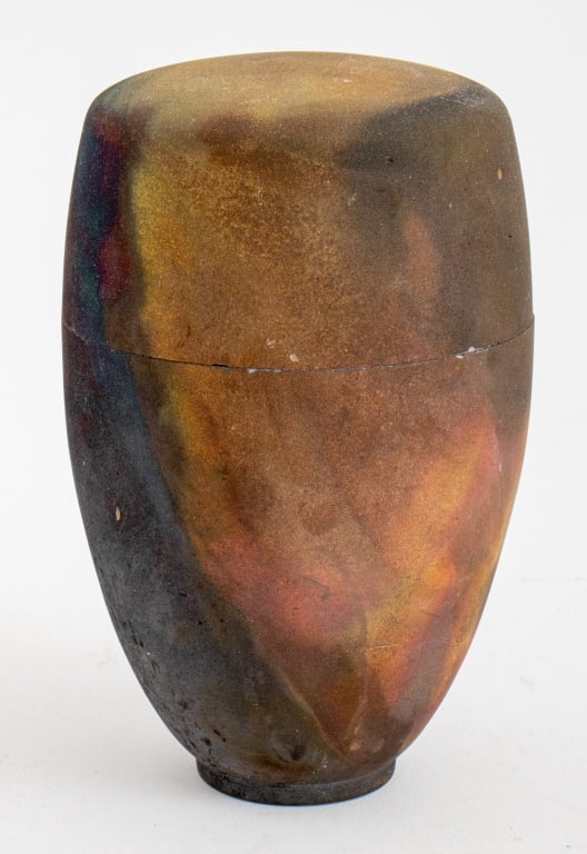 American Studio Pottery Raku-Fired Covered Vessel (1 of 7)