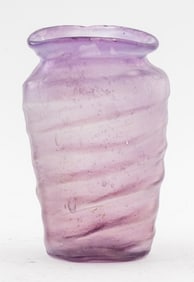 Contemporary Hand-Blown Purple Glass Vase