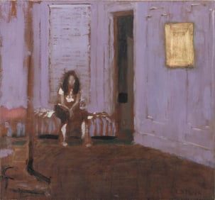 Robert O'Meara Interior Scene in Purple Oil