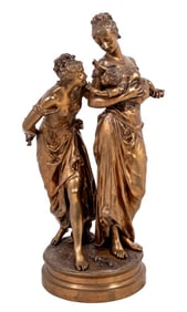 Adrien Gaudez "Child's Play" Patinated Bronze