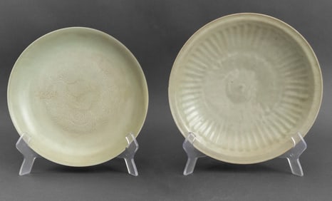 Chinese Longquan Celadon Ceramic Chargers, 2