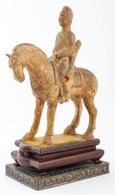 Tang Dynasty Ceramic Horse Rider Sculpture