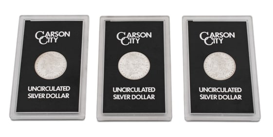 U.S. Carson City Morgan Silver Dollars, 3
