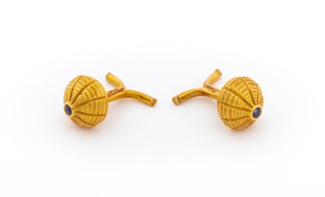 Schlumberger x T&Co. 18K Sapphire Taj Mahal Studs