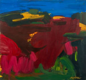 Sheila Malone Abstracted Landscape Oil on Canvas