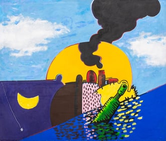 Domenick Capobianco Surrealist Composition Oil