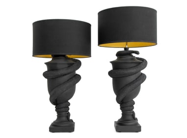 George Sellers Black Painted Serpent Lamps, 2