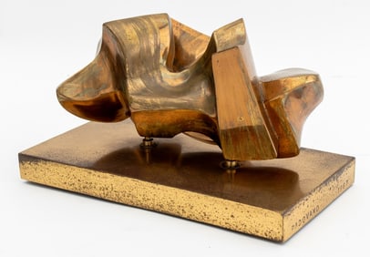 Anthony Padovano Abstract Gilt Bronze Sculpture