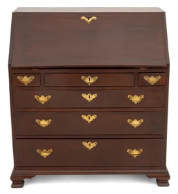 George III Mahogany Bureau, ca. 1780