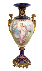 Sevres Blue Ground Ovoid Vase