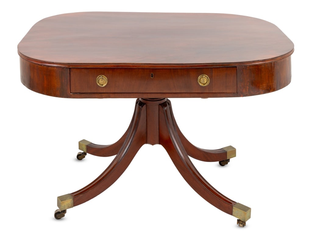 George III Style Mahogany Center Table (1 of 4)