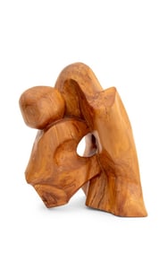 Edmund Spiro Modern Abstract Wood Sculpture