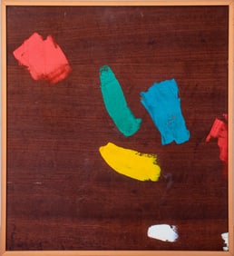 Zelig Segal Double-Sided Abstraction Oil on Panel