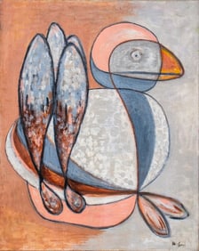 Kayo Lennar Dodo Bird Oil on Canvas, 1993