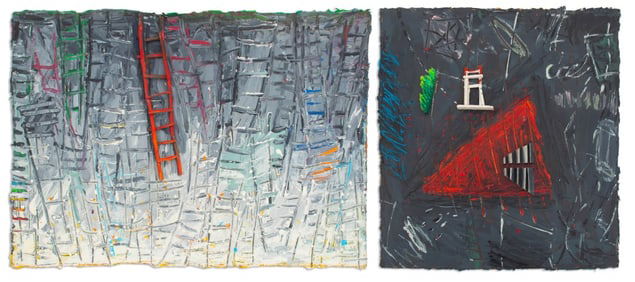 Elfi Schuselka Ladder Compositions Mixed Media, 2