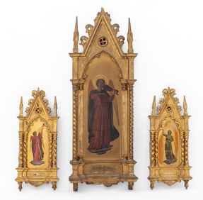 Italian Heraldic Angel Giltwood Sculptures, 3