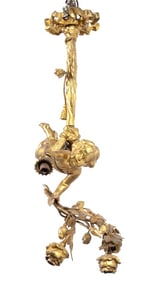 Louis XVI Style Gilt Bronze Cherub Pendant Lamp