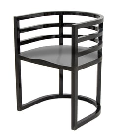 Richard Meier Model 810A Black Lacquered Armchair