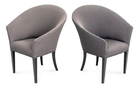 Postmodern Asymmetrical Armchairs, Pair
