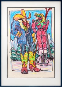 Karen Damyanovich "His and Her Boots" Oil Pastel