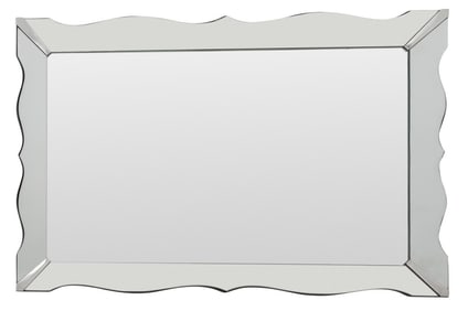 Hollywood Regency Scalloped Border Mirror