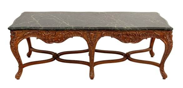 Louis XV Style Marble Top Low Table