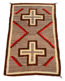 Navajo Geometric Cross Rug, 6' 6" x 3' 10"