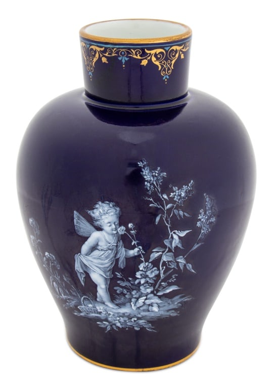 Meissen Cobalt Blue Porcelain Baluster Vase (1 of 6)