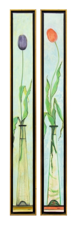 Jane Eakin Still Life of Tulips Oil on Canvas, Pr. (1 of 10)