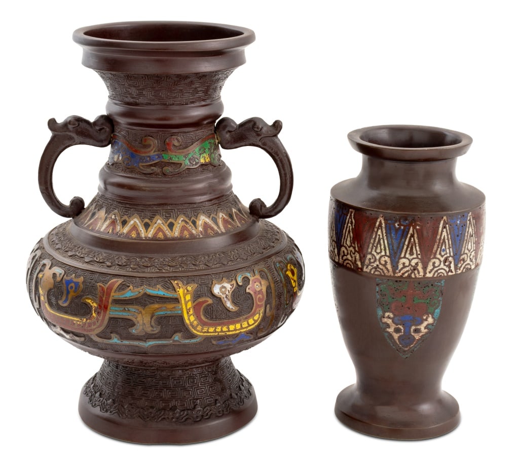 Japanese Cloisonne Bronze Articles, 2 (1 of 10)