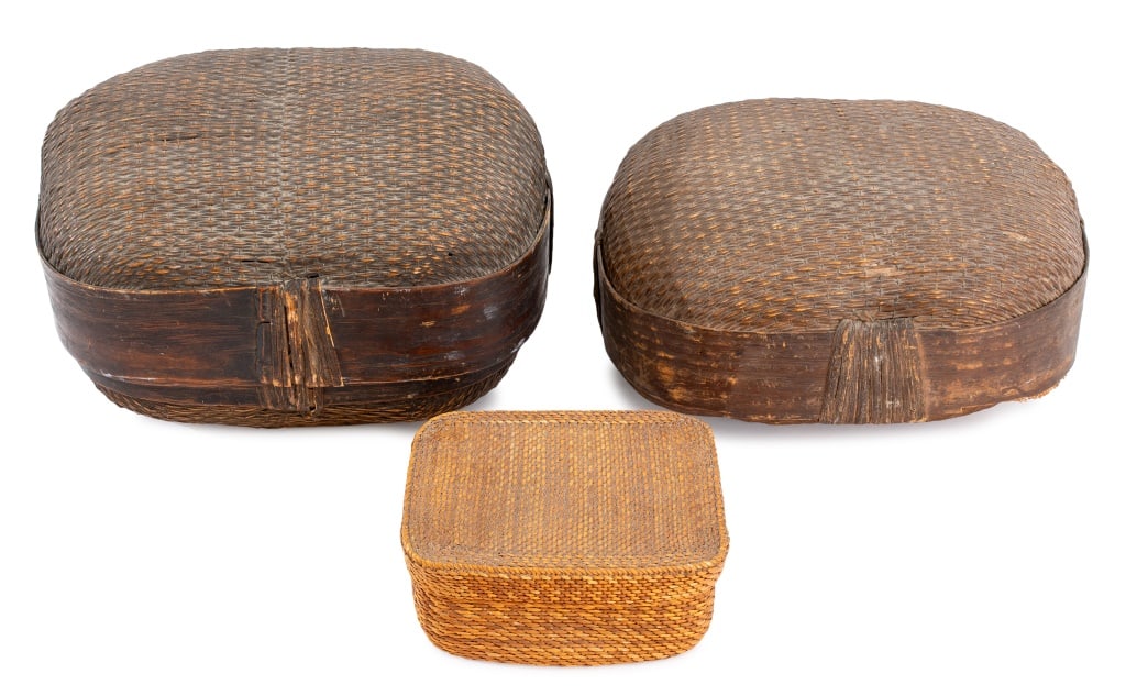 Southeast Asian Rattan Woven Baskets, 3 (1 of 9)