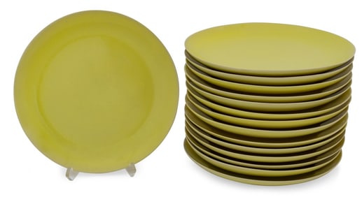 Rupert Spira Yellow Glazed Dinner Plates, 15
