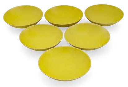 Rupert Spira Yellow Glazed Stoneware Bowls, 6
