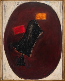 Arieh Aroch "Tzakpar" Oil on Canvas, 1962