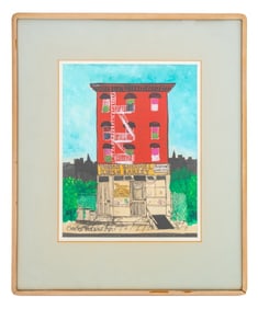 Charles Fazzino Knish Bakery Mixed Media, 1981