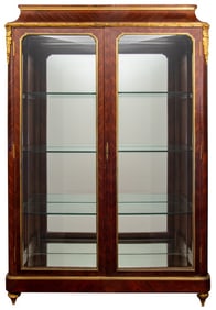 Louis XV Style Ormolu Mounted Kingwood Vitrine