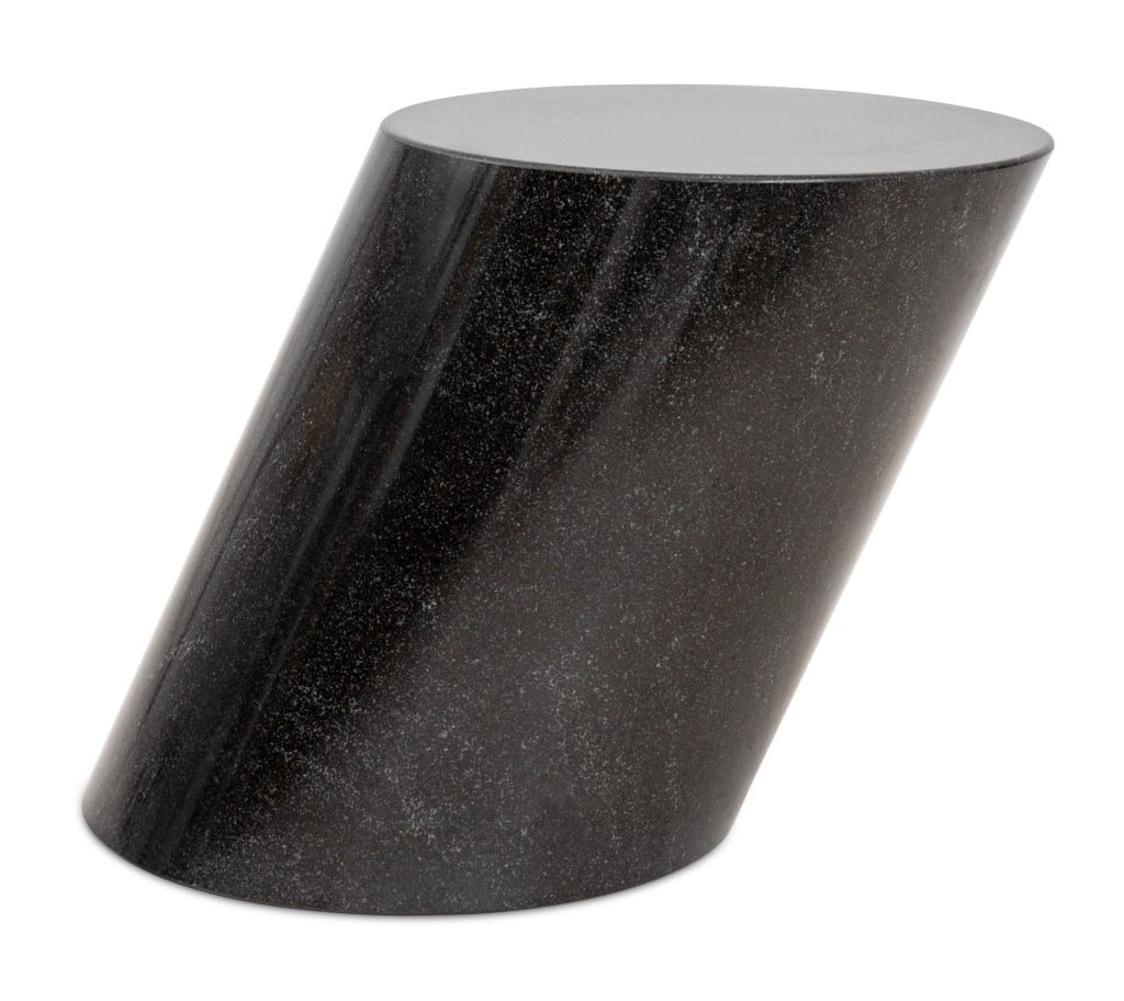 Lucia Mercer for Knoll Granite Pedestal Table: Lucia Mercer for Knoll Granite Pedestal Table, marked to underside. 20" H x 14" W x 14.5" D. Provenance: From an 850 Park Avenue Collection. Keywords: Designer, Modern Furniture, Hardstone, Side table
