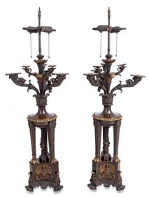 French Empire Style Patinated Bronze Candelabra, 2