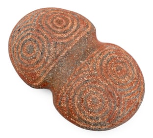 Taino Pre-Columbian Carved Stone Double-Headed Axe