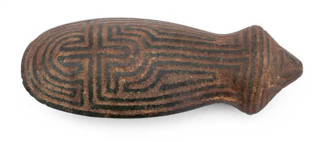 Taino Pre-Columbian Carved Stone Patterned Axe