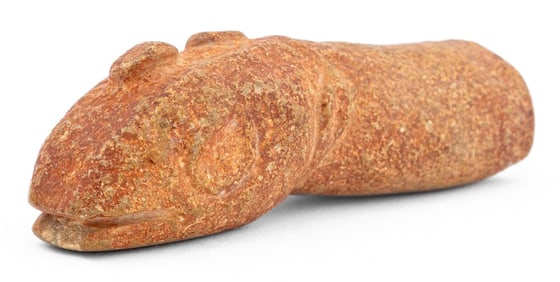 Taino Pre-Columbian Stone Snake Sculpture Fragment