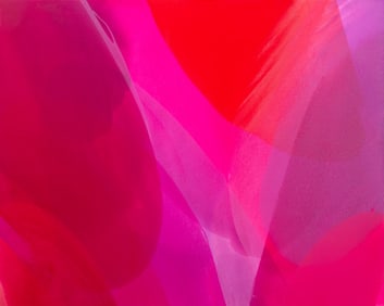 William Engel "Pink Pour" Acrylic on Canvas, 2015