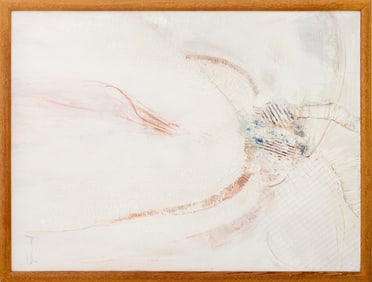 Illegibly Signed Abstract Mixed Media on Canvas