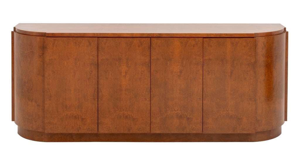 Art Deco Style Burl Maple D-Shaped Sideboard (1 of 8)