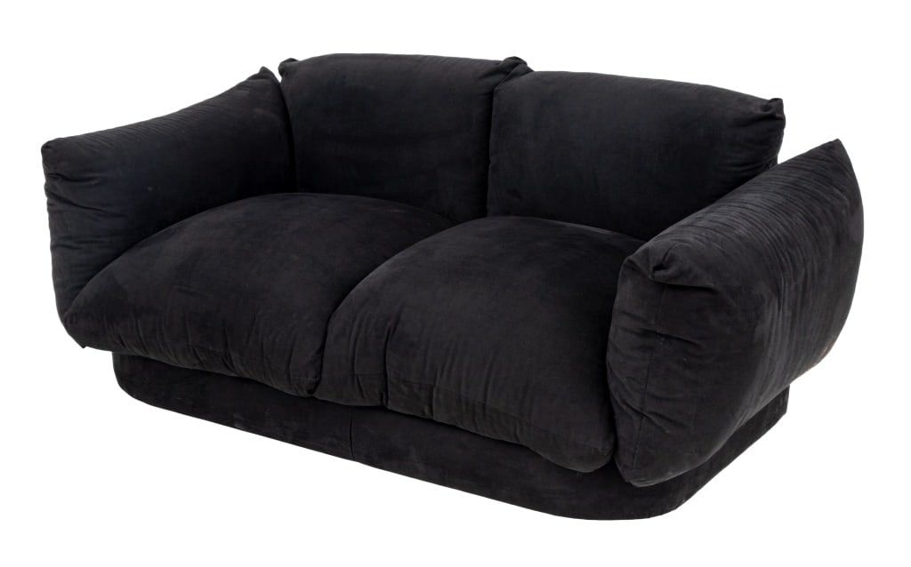 Mario Bellini Style Black Two-Seat Sofa (1 of 8)