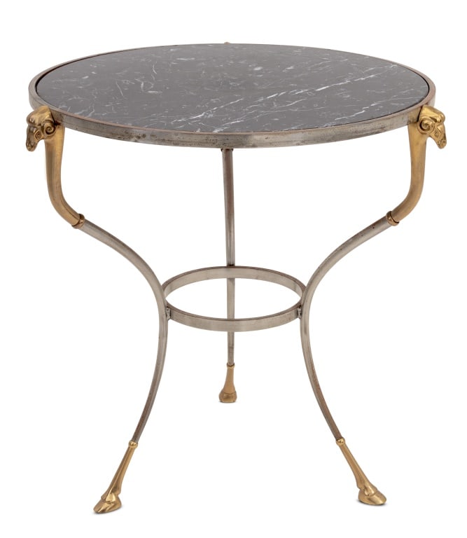 Maison Jansen Style Marble Top Ram's Head Gueridon (1 of 6)