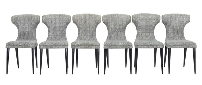 Contemporary Upholstered Dining Chairs, 6