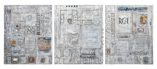 Bill Clark Found Object Assemblage Triptych