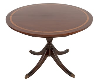 Duncan Phyfe Style Mahogany Pedestal Dining Table